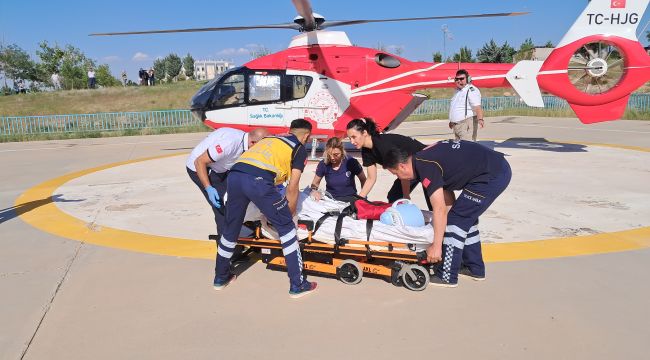 Ambulans helikopter KOAH hastası için havalandı 