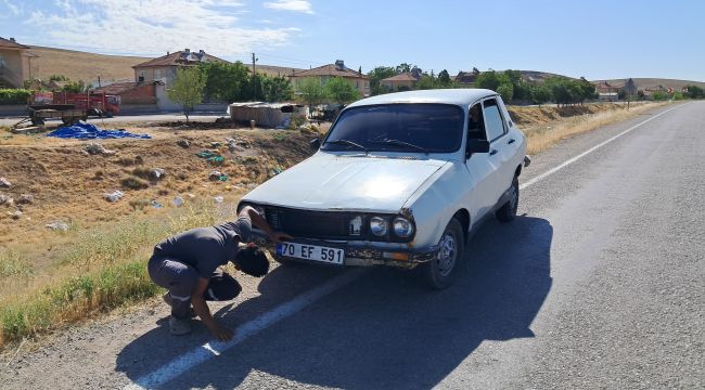 Evinin önüne park ettiği otomobilini dere yatağında buldu 